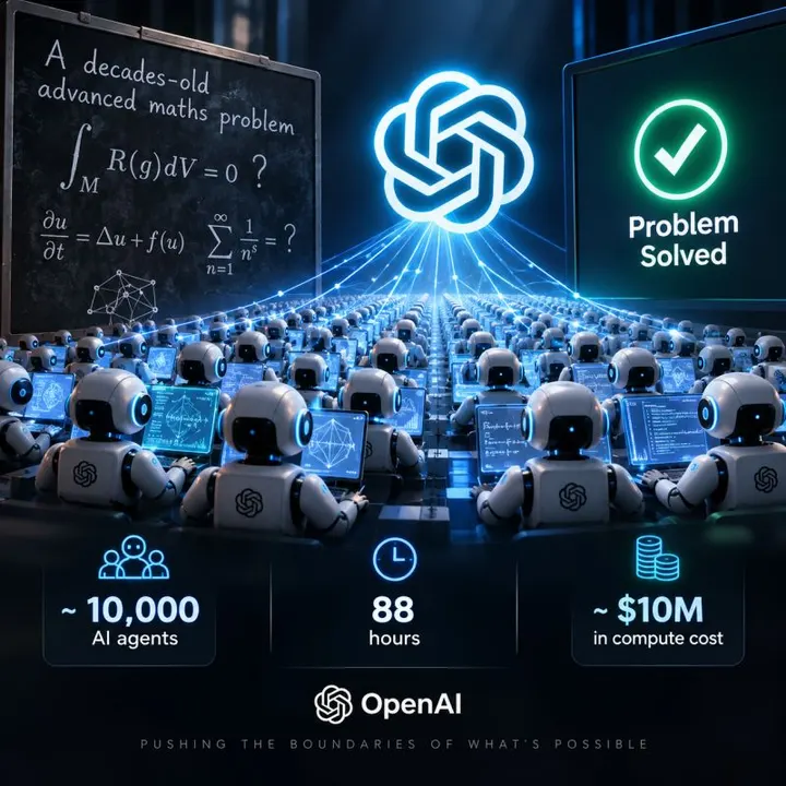 OpenAI says it has found a solution to a decades-old advanced maths problem in a matter of hours using a new…